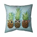 Begin Home Decor 26 x 26 in. Summer Pineapples-Double Sided Print Indoor Pillow 5541-2626-GA120